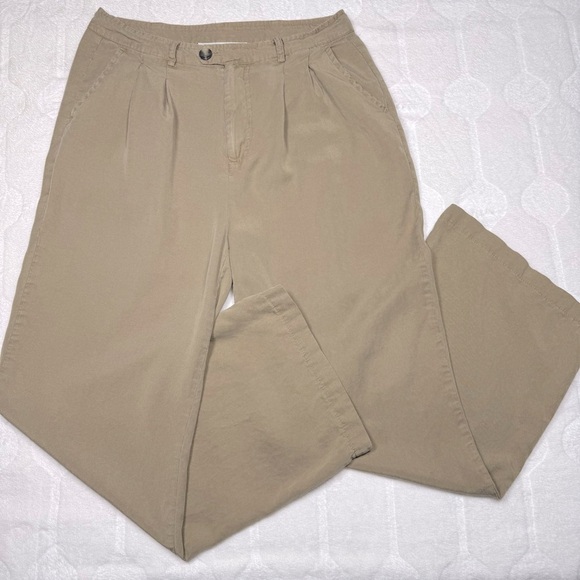 Thread & Supply Women’s Tan Wide Leg Cone Pocket Pants Size M High Waist - Picture 1 of 12